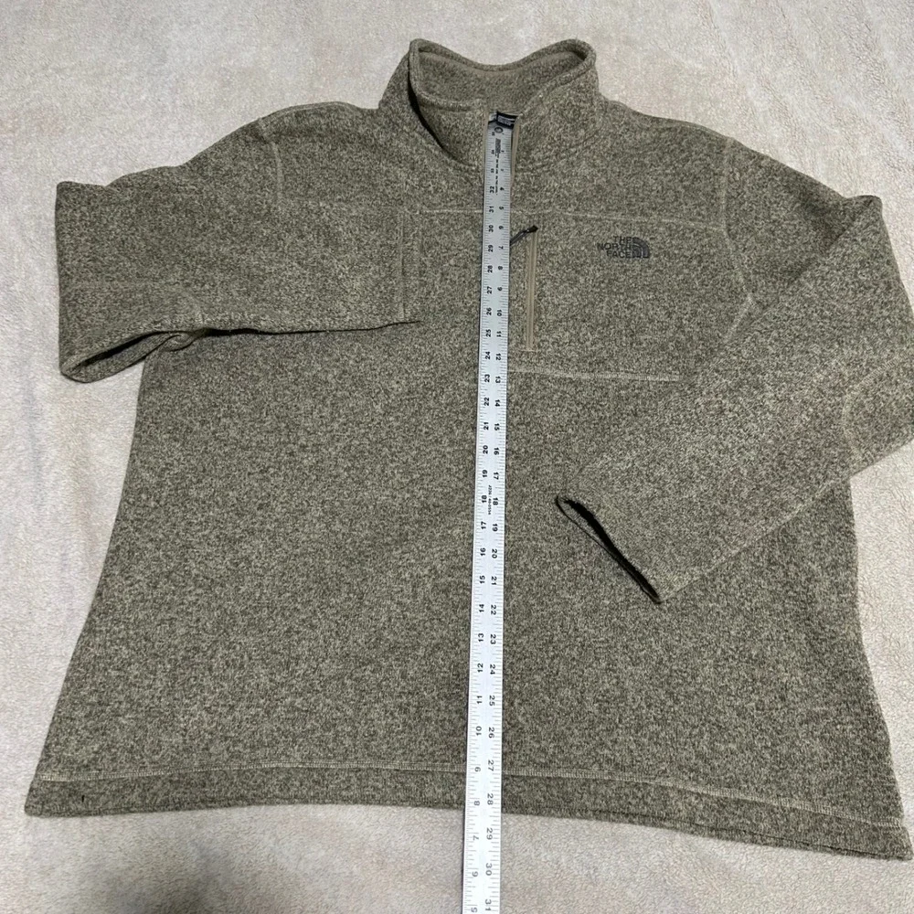 The North Face Gordon Lyons Pullover Mens XXL Brown Heather Quarter Zip Fleece